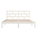 sengeramme 180x200 cm Super King massivt træ hvid