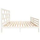 sengeramme 200x200 cm massivt fyrretræ hvid