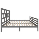 sengeramme 200x200 cm massivt fyrretræ grå