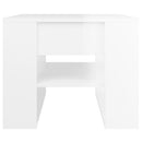 sofabord 55,5x55x45 cm konstrueret træ hvid højglans