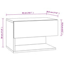 væghængt sengebord sonoma-eg