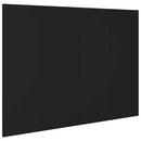sengegærde 120x1,5x80 cm konstrueret træ sort