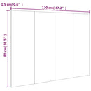 sengegærde 120x1,5x80 cm konstrueret træ sort