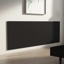 væghængt sengegærde 240x1,5x80 cm konstrueret træ sort