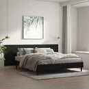 væghængt sengegærde 240x1,5x80 cm konstrueret træ sort