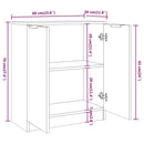 skænk 60x30x70 cm konstrueret træ betongrå