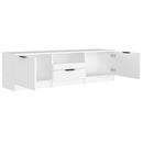 TV-skab hvid 140x35x40 cm konstrueret træ