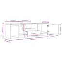 TV-skab Sonoma eg 140x35x40 cm konstrueret træ