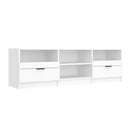 tv-skab 150x33,5x45 cm konstrueret træ hvid
