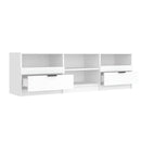 tv-skab 150x33,5x45 cm konstrueret træ hvid