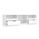 tv-skab 150x33,5x45 cm konstrueret træ hvid