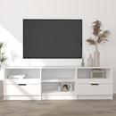 tv-skab 150x33,5x45 cm konstrueret træ hvid