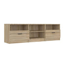 tv-bord 150x33,5x45 cm konstrueret træ sonoma-eg
