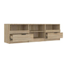 tv-bord 150x33,5x45 cm konstrueret træ sonoma-eg