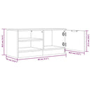 tv-bord 80x35x36,5 cm konstrueret træ hvid