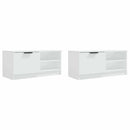 tv-borde 2 stk. 80x35x36,5 cm konstrueret træ hvid