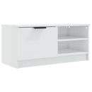tv-bord 80x35x36,5 cm konstrueret træ hvid højglans