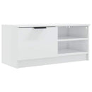 tv-bord 80x35x36,5 cm konstrueret træ hvid højglans