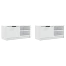 tv-borde 2 stk. 80x35x36,5 cm konstrueret træ hvid højglans
