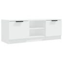 tv-bord 102x35x36,5 cm konstrueret træ hvid