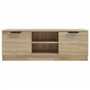 tv-bord 102x35x36,5 cm konstrueret træ sonoma-eg