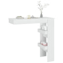 vægmonteret barbord 102x45x103,5 cm konstrueret træ hvid