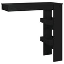 vægmonteret barbord 102x45x103,5 cm konstrueret træ sort