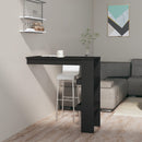 vægmonteret barbord 102x45x103,5 cm konstrueret træ sort
