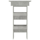 vægmonteret barbord 102x45x103,5 cm konstrueret træ betongrå