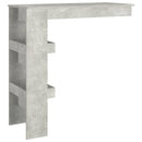 vægmonteret barbord 102x45x103,5 cm konstrueret træ betongrå