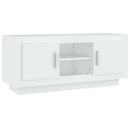 tv-bord 102x35x45 cm konstrueret træ hvid
