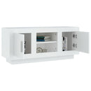 tv-bord 102x35x45 cm konstrueret træ hvid