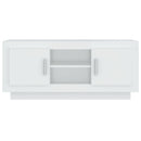 tv-bord 102x35x45 cm konstrueret træ hvid