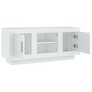 tv-bord 102x35x45 cm konstrueret træ hvid