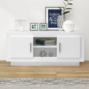 tv-bord 102x35x45 cm konstrueret træ hvid