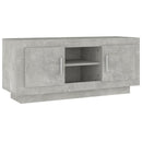 tv-bord 102x35x45 cm konstrueret træ betongrå