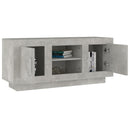 tv-bord 102x35x45 cm konstrueret træ betongrå