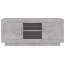 tv-bord 102x35x45 cm konstrueret træ betongrå