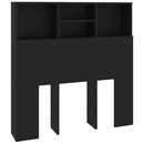 sengegavl med opbevaring 100x19x103,5 cm sort