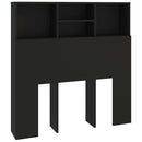 sengegavl med opbevaring 100x19x103,5 cm sort