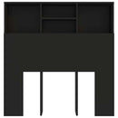 sengegavl med opbevaring 100x19x103,5 cm sort