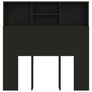 sengegavl med opbevaring 100x19x103,5 cm sort