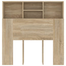 sengegavl med opbevaring 100x19x103,5 cm sonoma-eg