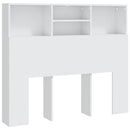 sengegavl med opbevaring 120x19x103,5 cm hvid