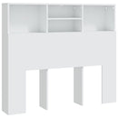 sengegavl med opbevaring 120x19x103,5 cm hvid
