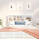 sengegavl med opbevaring 120x19x103,5 cm hvid