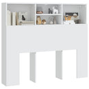 sengegavl med opbevaring 120x19x103,5 cm hvid