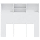 sengegavl med opbevaring 120x19x103,5 cm hvid