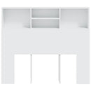 sengegavl med opbevaring 120x19x103,5 cm hvid