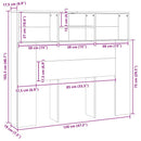 sengegavl med opbevaring 120x19x103,5 cm hvid